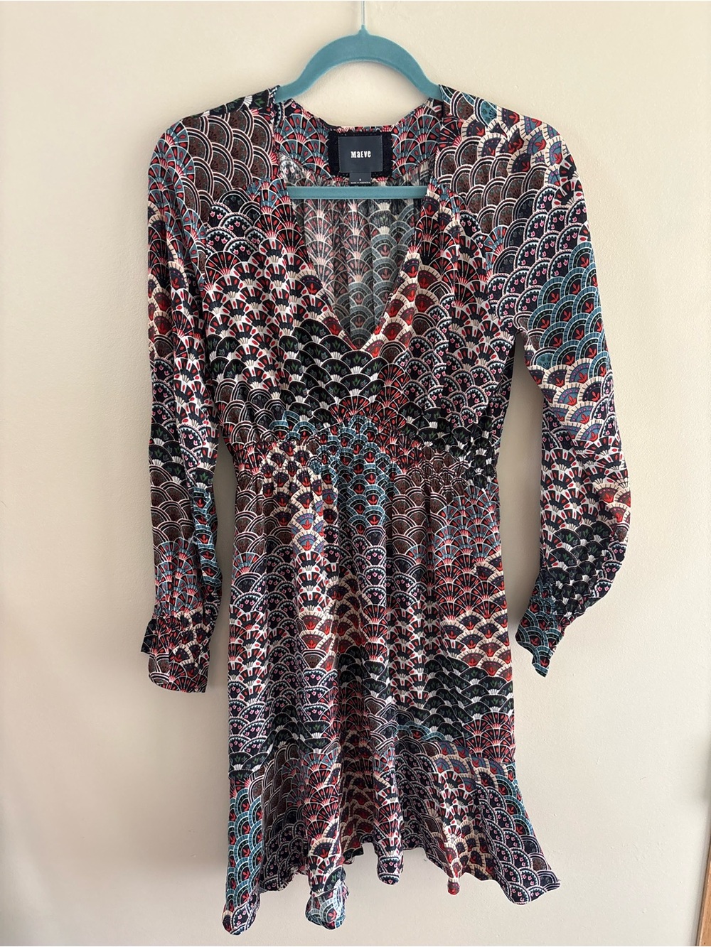 Anthropologie‎ Maeve Monaco Long Sleeve Tiered Dress